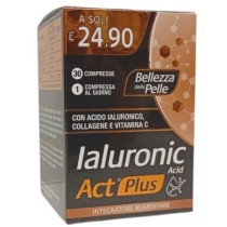 IALURONIC ACT PLUS Integratore Acido Ialuronico e Collagene Anti-invecchiamento 30 compresse - F&F