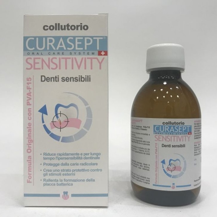 Collutorio Desensibilizzante Protezione Smalto Antiplacca Senza Alcool 200ml - Curasept