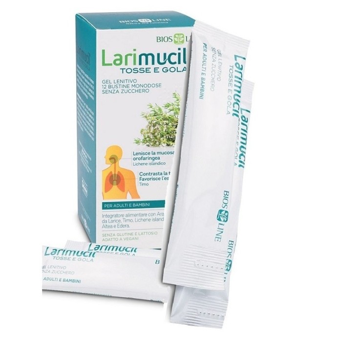 Larimucil Tosse Gola Dispositivo Medico Azione Doppia 12 Bustine 10ml - Bios Line