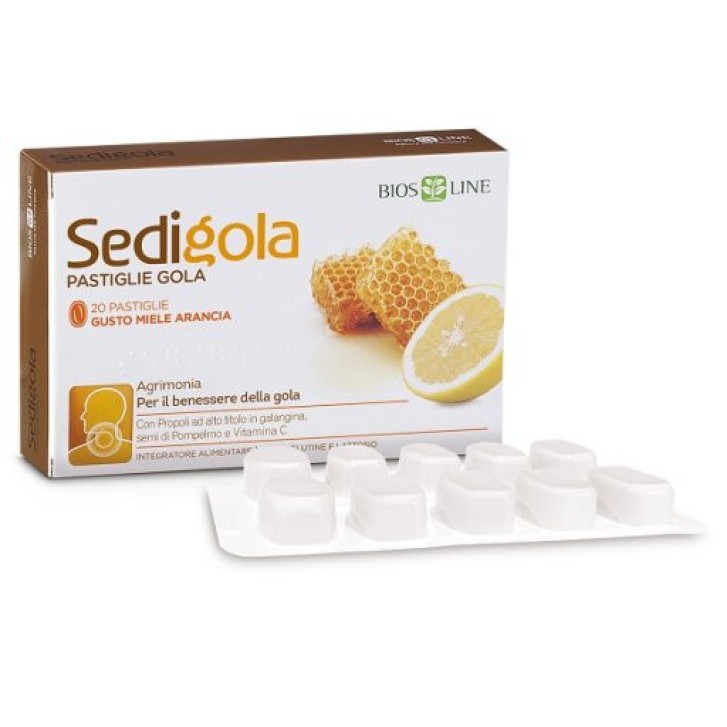 Pastiglie Gola Miele e Propoli Integratore Senza Glutine e Lattosio 20pz 60g - Bios Line