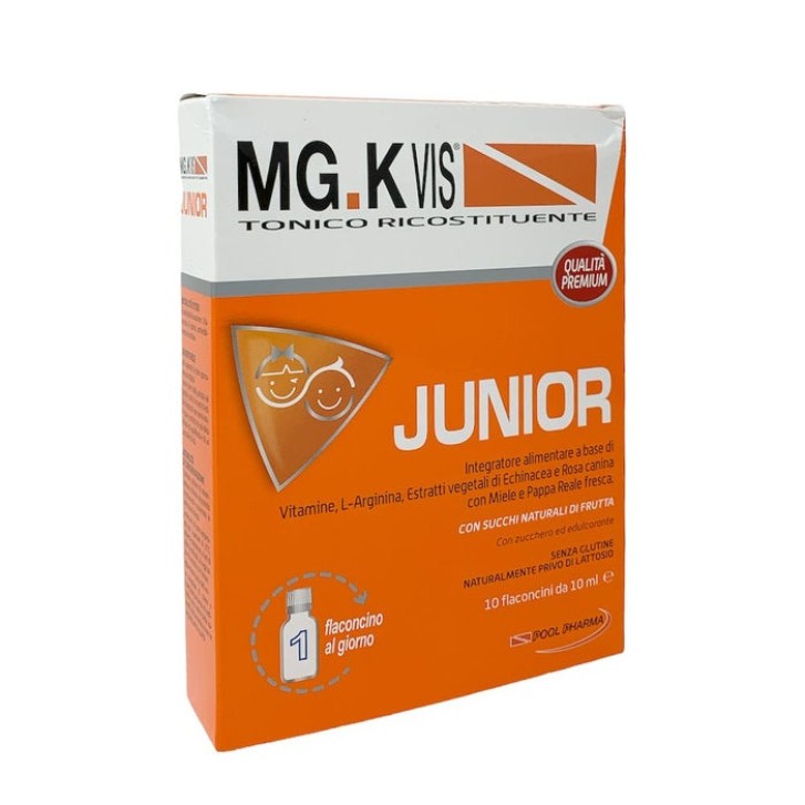 Integratore Energetico Junior Vitamina C e Echinacea Senza Glutine 10 Flaconcini - MG.K VIS