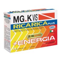 MG.K Vis Ricarica Plus Integratore Idrosalino Energetico Senza Zuccheri Arancia 14 Bustine