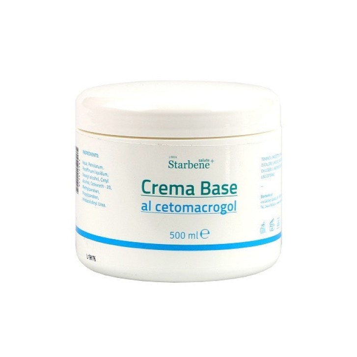 Crema Base Cetomacrogol Idratante Lenitiva Dermatologica 500 ml - Starbene