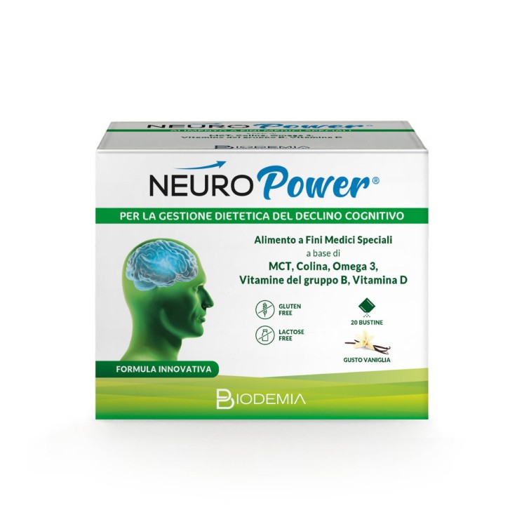 Neuropower Integratore Supporto Cognitivo 20 Bustine Gusto Vaniglia per Adulti - Biodèmia