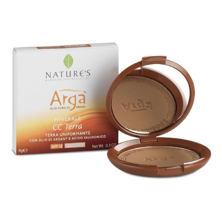 CC Terra Uniformante Idratante SPF 15 Tonalità Sahara 100% Minerale 9g - Nature\'s