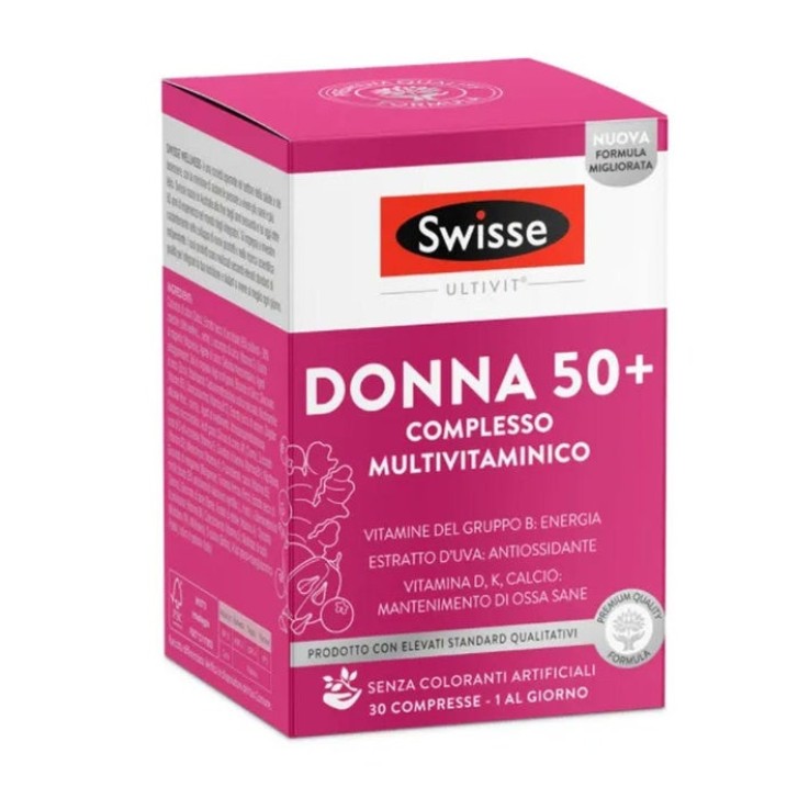 Multivitaminico Donna 50+ Integratore con 13 Vitamine 10 Minerali e Estratti Erbali - Swisse