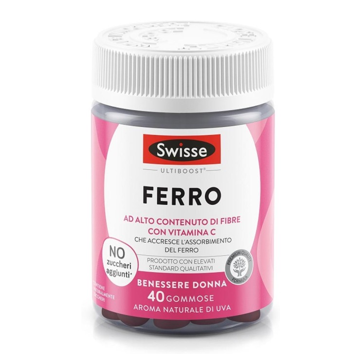 Integratore Ferro e Vitamina C 40 Caramelle Gommose Senza Glutine Vegano - Swisse