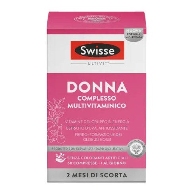Multivitaminico Donna 13 Vitamine e 10 Minerali Integratore 60 Compresse - Swisse