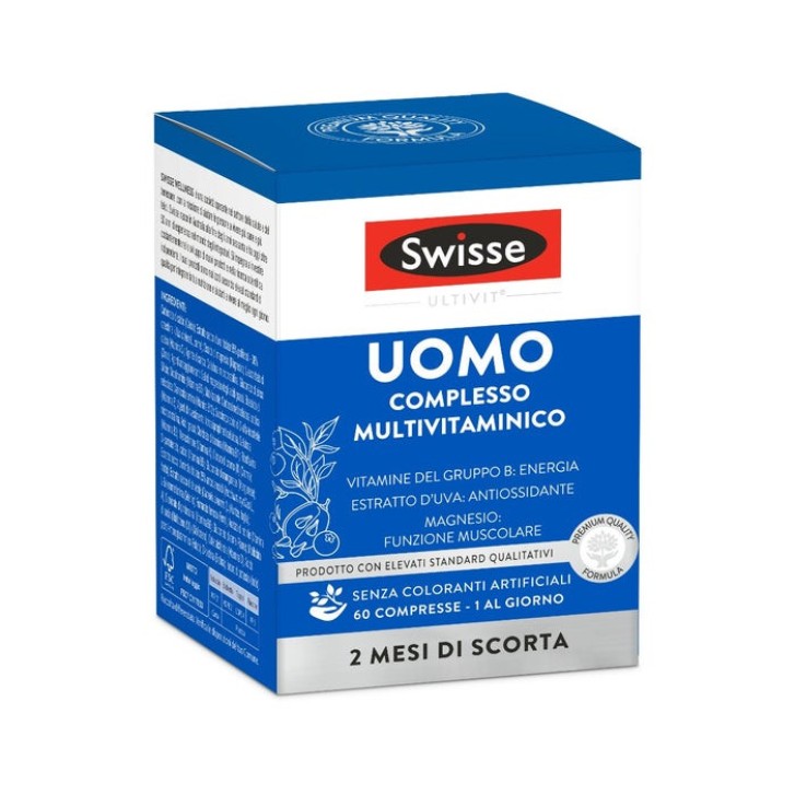 Multivitaminico Uomo Integratore Energetico e Immunitario 60 Capsule - Swisse