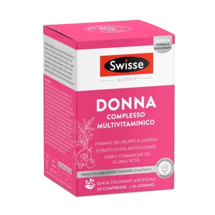 Multivitaminico Donna Integratore Metabolismo e Sistema Immunitario 30 Compresse - Swisse