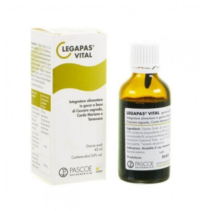 Legapas Vital Integratore Digestivo Regolarità Intestinale Gocce Orali 45ml - Pascoe