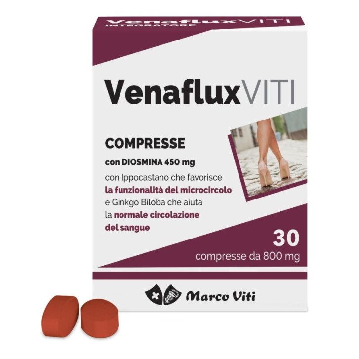 Venaflux Integratore Circolazione con Diosmina Ippocastano e Meliloto 30 Compresse - Marco Viti