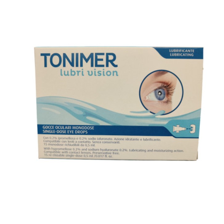 Tonimer Lubri Vision Gocce Oculari Idratanti Occhio Secco 15x0,5ml - Istituto Ganassini