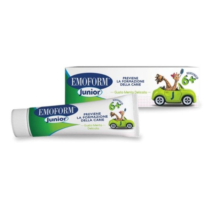 Emoform Junior Dentifricio Menta Delicata per Bambini 6+ Anni con Fluoro 75ml - Polifarma