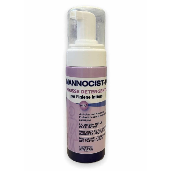 Mannocist-D Mousse Detergente Intima Antibatterica pH 4,5 150ml - Polifarma Benessere