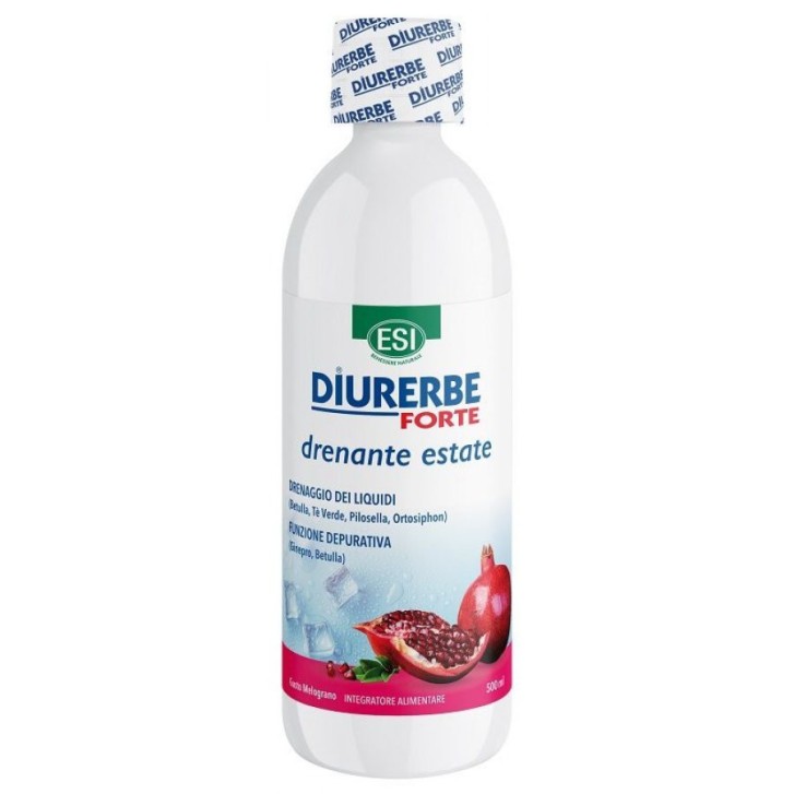 Diurerbe Forte Integratore Drenante Naturale Gusto Melograno 500ml - ESI
