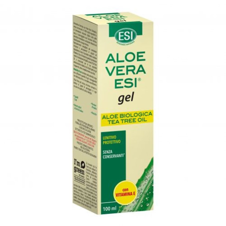 Gel di Aloe Vera con Vitamina E e Tea Tree Oil Lenitivo Idratante 100ml - ESI
