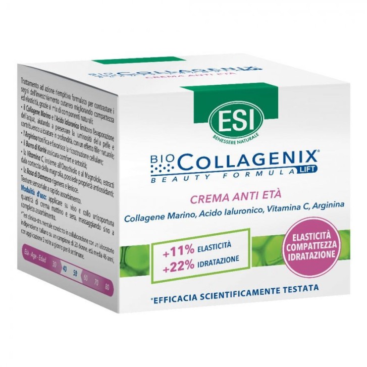 Biocollagenix Crema Antietà Idratante e Rassodante con Collagene 50ml - Esi