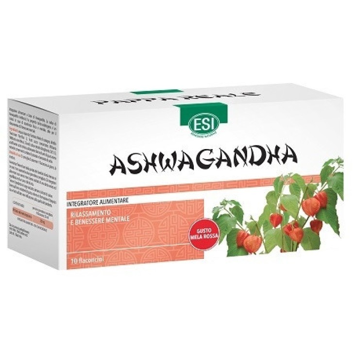 Ashwagandha Integratore Tonico-Adattogeno Rilassante 10 Flaconcini 30ml - ESI