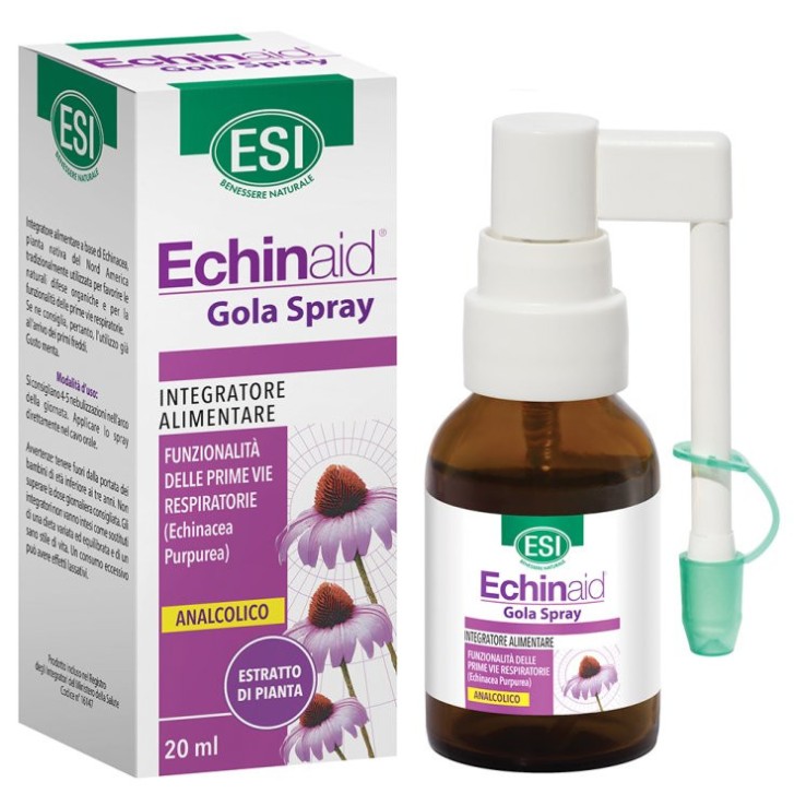 Echinaid Spray Gola Echinacea Purpurea Sollievo Irritazioni Gola 20ml - ESI