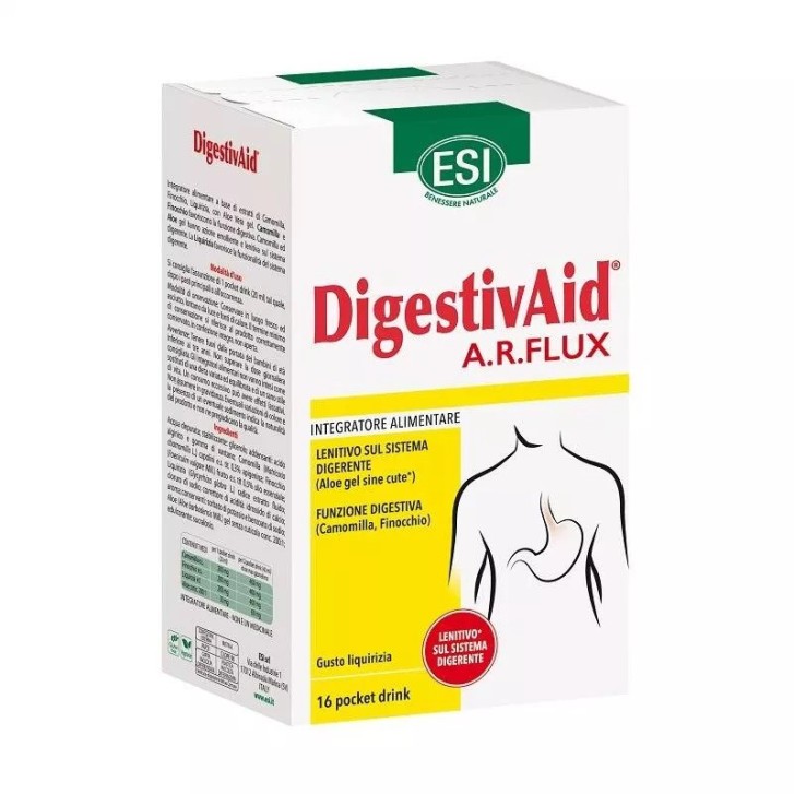 DigestivAid AR Flux Integratore Digestivo Liquirizia 16 Pocket Drink 320ml - ESI