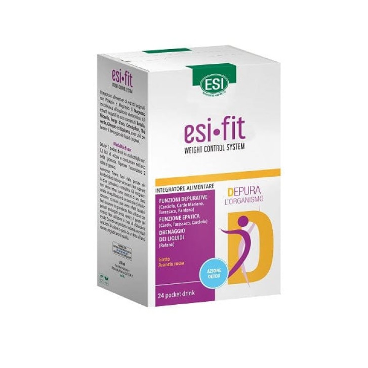 ESI Fit Depura 24 Integratore Drenante e Depurativo Arancia Rossa 24x20ml - ESI