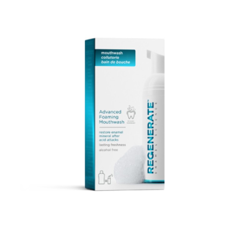 Collutorio mousse senza alcool gusto menta rigenera smalto dentale 50ml - Regenerate