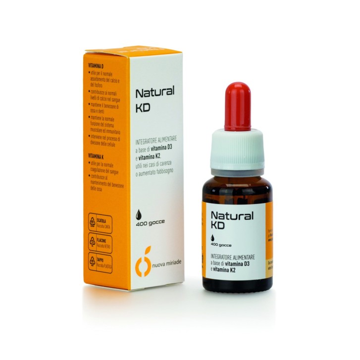 Integratore Vitamina D3 e K2 in Gocce 15 ml - Natural KD