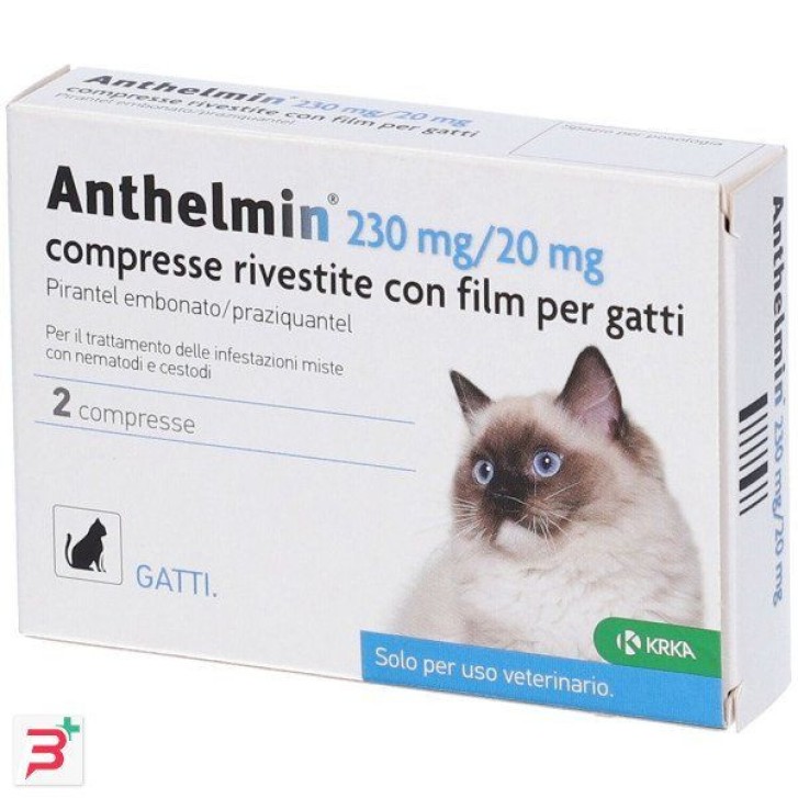 Anthelmin Antiparassitario per Gatti contro Nematodi e Cestodi 2 Compresse - KRKA
