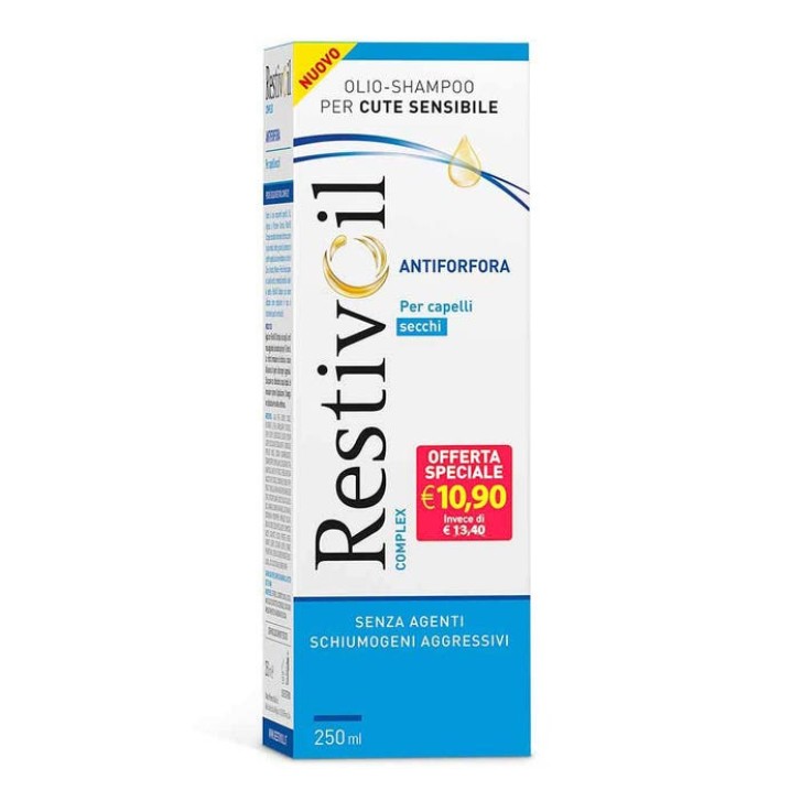 Olio-shampoo Antiforfora per Capelli Secchi Idratante e Nutriente 250ml - RestivOil