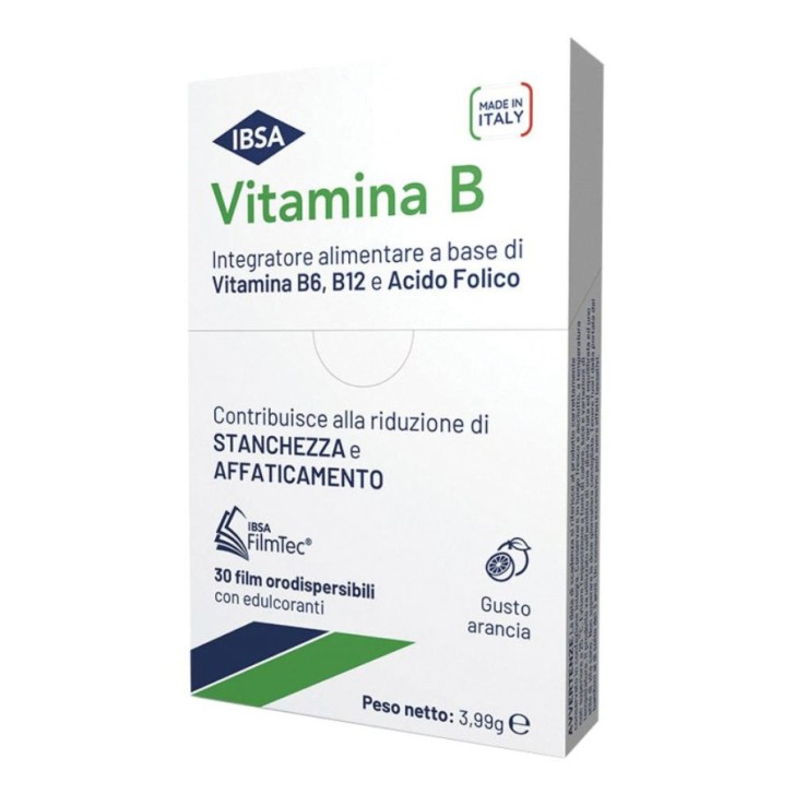 Vitamina B Integratore 30 Film Orodispersibili Gusto Arancia Senza Glutine - IBSA