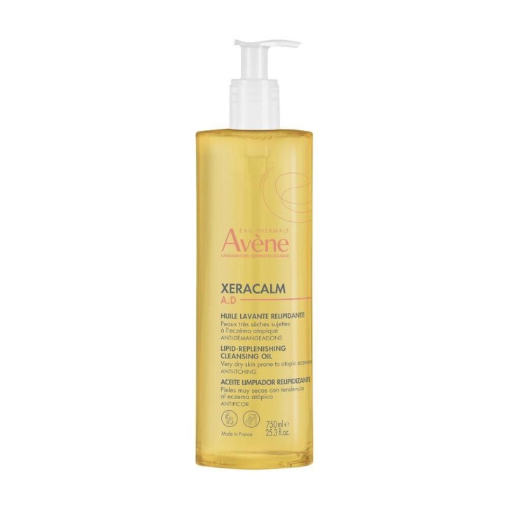 XeraCalm A.D Olio Detergente per Pelle Molto Secca Senza Sapone 750ml - Avène