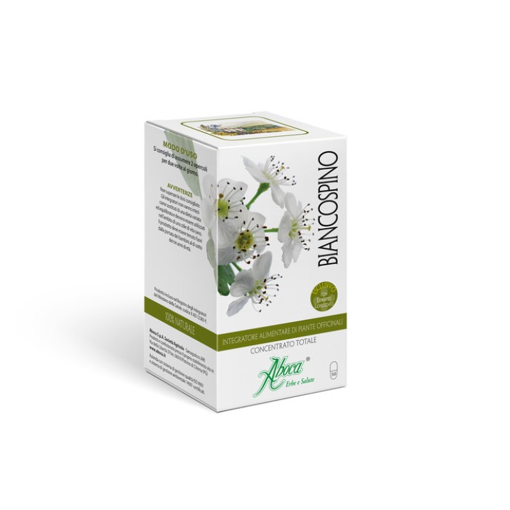 Biancospino Concentrato Totale Integratore Supporto Cardiovascolare Bio 50 Opercoli 500mg - Aboca