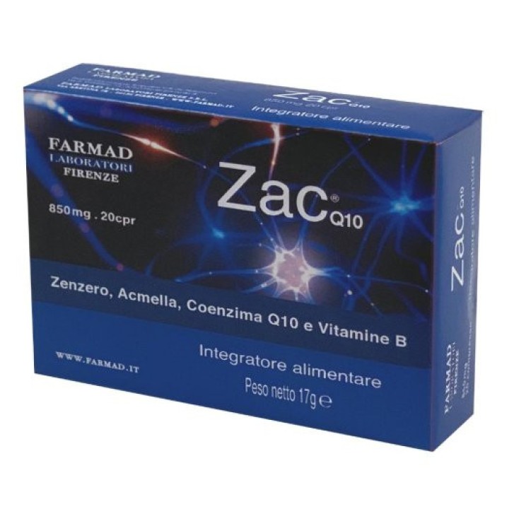 ZAC Q10 Integratore per Articolazioni e Sistema Nervoso con Vitamine B 20 Compresse - FARMAD