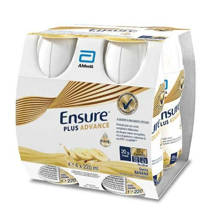 Ensure Plus Advance Integratore Ipercalorico Iperproteico Banana 4x220ml - Abbott