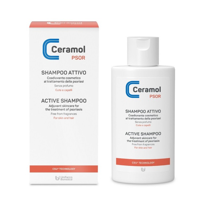 Shampoo PSOR Attivo per Psoriasi e Ipercheratosi Senza Profumo 200ml - Ceramol