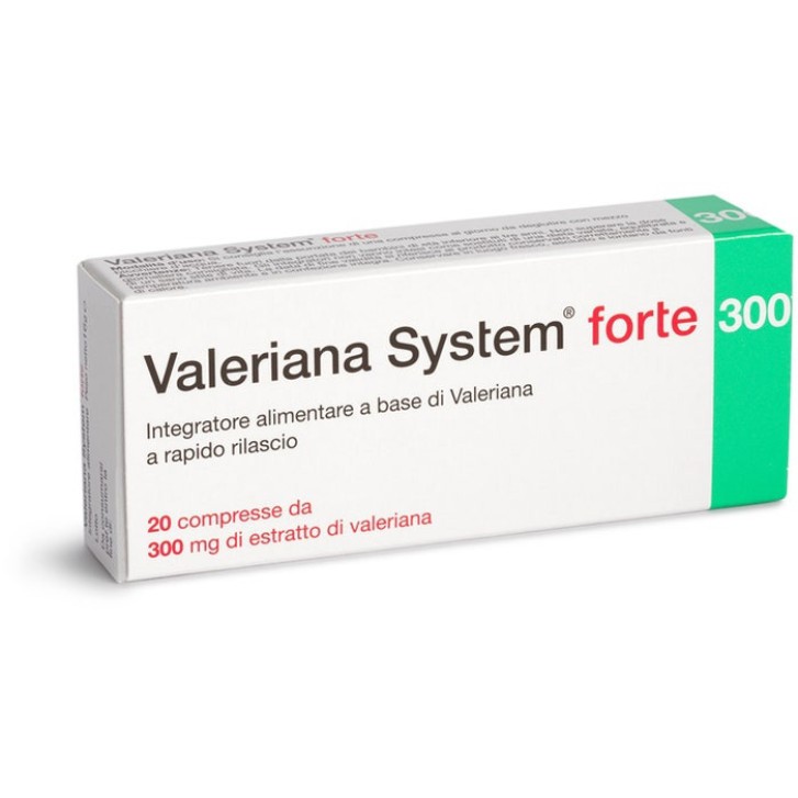 Valeriana System Forte Integratore Rilassante 300 mg 20 Compresse - Sanifarma