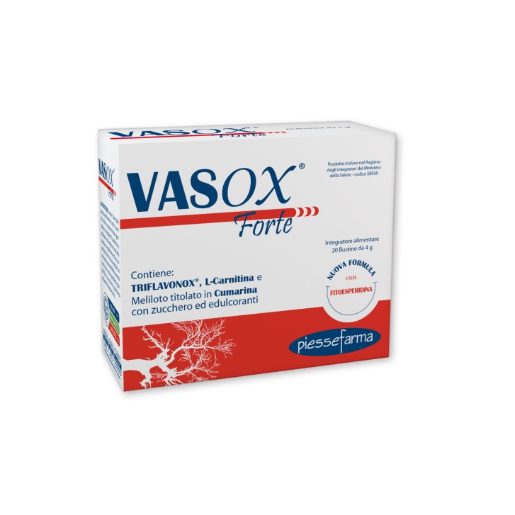 Vasox Forte Integratore per Insufficienza Venosa 20 Bustine Orosolubili - Piessefarma