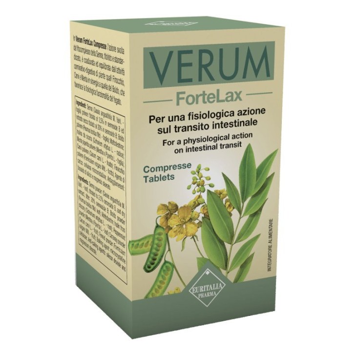 Verum ForteLax Integratore Lassativo Naturale per Transito Intestinale 80 Compresse - Planta Medica