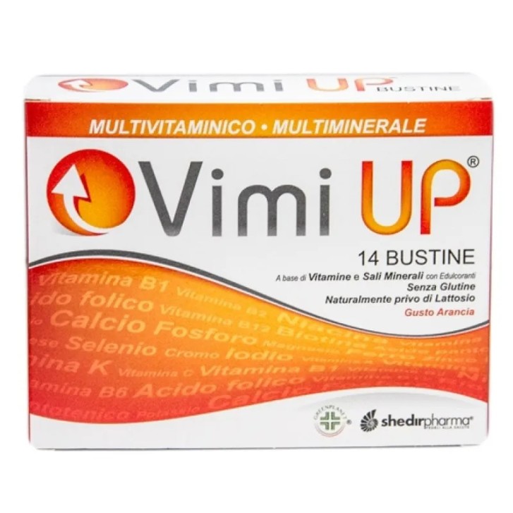 Vimi Up Integratore Multivitaminico Multiminerale 14 Bustine Gusto Arancia - Shedir Pharma