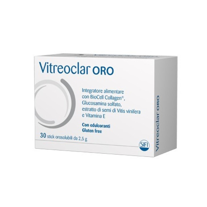 Vitreoclar Oro Integratore Collagene per Tessuti Connettivi 30 Bustine Orosolubili - Sifi