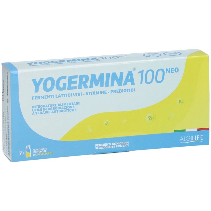 Yogermina Neo Fermenti Lattici 100 Miliardi Alta Concentrazione 7 Flaconcini - Algilife
