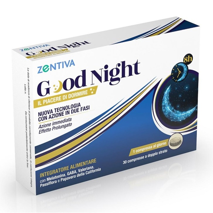 Integratore Sonno Melatonina 30 Compresse Doppio Strato Senza Glutine e Lattosio - Zentiva