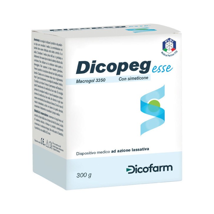 Dicopeg Esse Lassativo Macrogol 3350 Polvere Senza Glutine 300g - Dicofarm