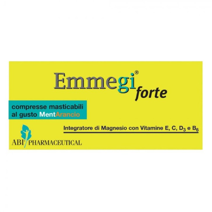 Integratore Magnesio e Vitamine 20 Compresse Masticabili Gusto MentArancio - Emmegi