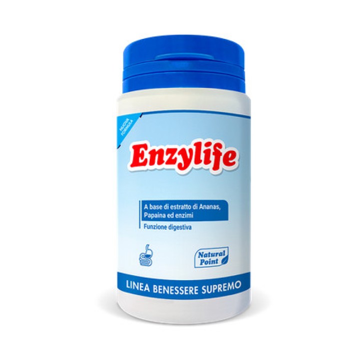 Enzylife Enzimi Digestivi Vegetali Integratore Supporto Digestivo 90 Capsule - Natural Point