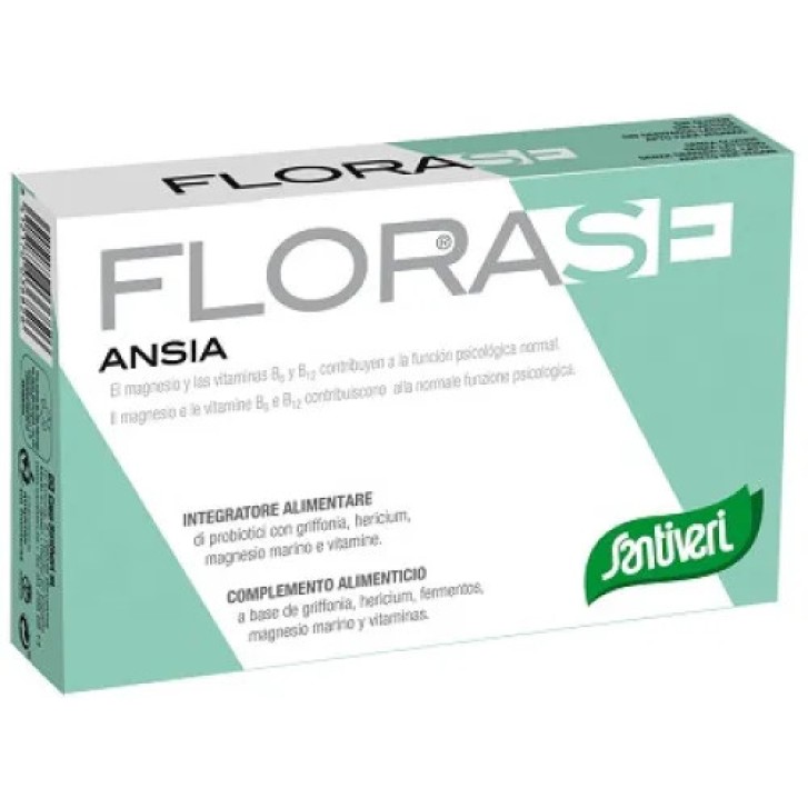 Florase Ansia Integratore Probiotico per Benessere Mentale 40 Capsule Senza Glutine - Santiveri