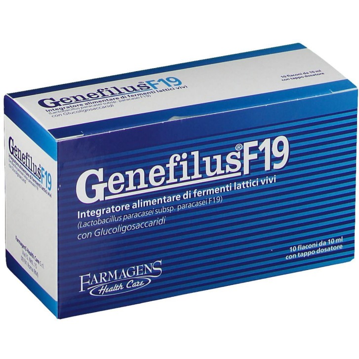 Genefilus F19 Integratore Pediatrico Fermenti Lattici Senza Glutine 10x10ml - Farmagens