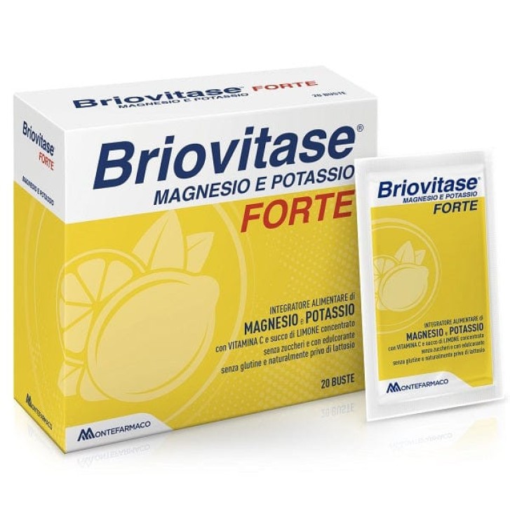 Briovitase Forte Integratore Magnesio e Potassio Effervescente 20 Bustine Limone - Briovitase