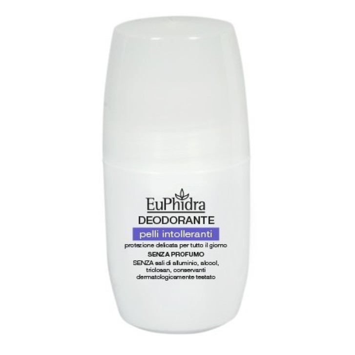Deodorante Roll-on Pelli Sensibili Senza Profumo e Alluminio 50 ml - EuPhidra
